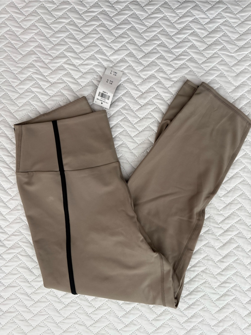 Abercrombie & Fitch YPB SculptLUX Taupe Leggings with Black Stripe